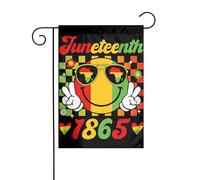 Drapeau de jardin du Mois de l'histoire des Noirs de Juneteenth 1865, 30,5 x 45,7 cm, double face, pour extérieur, bannières de bienvenue, drapeau de vacances pour décoration de fête