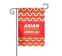 Drapeau de jardin du mois du patrimoine asiatique-américain et insulaire du Pacifique Décoration parfaite pour la cour 12 x 18 pouces Décoration extérieure double face Bannière de décoration de ferme