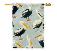 Drapeau de jardin du paradis des oiseaux côtiers, bannière décorative en toile de jute double face pour décoration de pelouse pour l'été, la maison et la plage, 71 x 101,6 cm