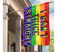 Drapeau De Jardin Durable Drapeaux De Pirate Double Face Drapeaux De Vacances Décoration Pour Porche Extérieure Maison Impossible De Penser Droit Au But Mois Des Fiertés Lgbt Arc-En-Ciel M