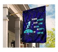 Drapeau De Jardin Durable Jardin Signe Drapeau De Décoration Décoration Pour Pelouse Porche Symbole Du Sagittaire, Étoile De L'Univers, Femme Sagittaire Que Je Ne Peux Contrôler M