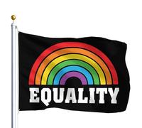 Drapeau De Jardin Égalité Drapeaux Décoratifs D'Extérieur 100% Polyester Bannière Décorative Robustes Bannière De Cour Pour Patio Faire La Fête Chambre 90X150Cm