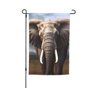 Drapeau de jardin éléphant 30,5 x 45,7 cm double face printemps été décoratif bannière drapeau de cour petit drapeau saisonnier vacances décoration extérieure