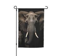 Drapeau de jardin éléphant noir double face pour ferme, vacances, cour, 30,5 x 45,7 cm, bannière extérieure saisonnière pour printemps, été, pelouse, porche, décoration d'intérieur, petit drapeau de