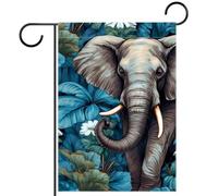 Drapeau De Jardin Éléphant Tropical Drapeau De Bienvenue Premium Pride Flag Antifouling Garden Flag Pour Patio Pavillon Pelouse 30X45Cm