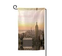 Drapeau de jardin Empire State Building imprimé double face de qualité supérieure, drapeaux de jardin pour décoration d'intérieur - Résistant aux intempéries et double couture - 45,7 x 31,8 cm