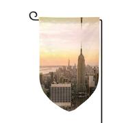 Drapeau de jardin Empire State Building imprimé double face de qualité supérieure, drapeaux de jardin pour décoration d'intérieur - Résistant aux intempéries et double couture - 45,7 x 31,8 cm