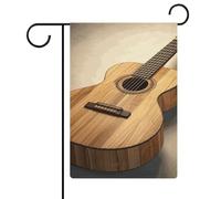 Drapeau de jardin en bois de guitare 30,5 x 45,7 cm double face drapeau extérieur drapeau d'été drapeau floral bienvenue drapeaux de jardin saisonniers décorations de vacances