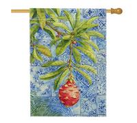 Drapeau de jardin en forme d'ananas tropical, rouge exotique, bannière de décoration extérieure double face, œuvre d'art pour fêtes sur la pelouse, 71 x 101,6 cm