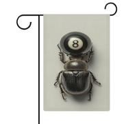 Drapeau de jardin en forme de boule de billard en toile de jute double face 30,5 x 45,7 cm