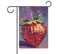 Drapeau de jardin en forme de boule disco en toile de jute double face pour maison, cour, 30,5 x 45,7 cm