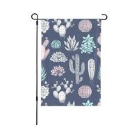 Drapeau de jardin en forme de cactus tropical 30,5 x 45,7 cm double face vertical en polyester pour décoration de maison, porche, ferme, patio, pelouse