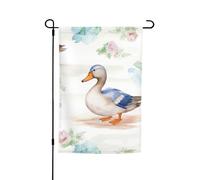 Drapeau de jardin en forme de canard aquarelle 30,5 x 45,7 cm double face printemps été décoratif bannière drapeau de cour petit drapeau saisonnier vacances décoration extérieure