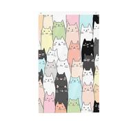 Drapeau de jardin en forme de chat mignon - 91 x 152 cm - Double face - Pour maison, cour, extérieur et intérieur - Décoration de fête