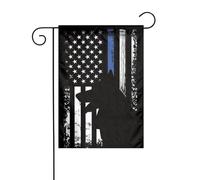 Drapeau de jardin en forme de chien de police américain, drapeau vertical double face K9 30,5 x 45,7 cm, drapeaux double face pour pelouse, cour, jardin, décoration extérieure