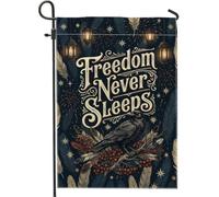 Drapeau de jardin en forme de corbeau - Lanterne gothique vintage - Étoile d'automne - Noir - Double face - Petit drapeau de jardin - Pour extérieur, pelouse, porche, terrasse, entrée - 30,5 x 45,7 cm