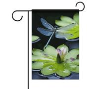 Drapeau de jardin en forme de libellule - Double face - 30,5 x 45,7 cm - Drapeaux de jardin printaniers - Décoration d'extérieur