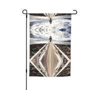 Drapeau de jardin en forme de phare avec un beau nuage 45 x 30 cm, idéal pour les vacances à la plage et les décorations de fête en plein air