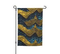Drapeau de jardin en forme d'écailles de dragon pour toutes les saisons - Décoration de cour pour patios