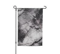 Drapeau de jardin en marbre noir clair 30,5 x 45,7 cm double face pour printemps été décoratif pour cour - Petit drapeau saisonnier - Décoration extérieure