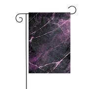 Drapeau de jardin en marbre Prune de minuit - 30 x 45 cm - Double face - Vertical - Décoration extérieure de ferme - Drapeau de cour