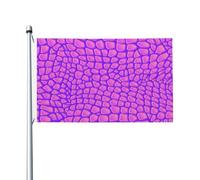Drapeau de jardin en polyester double face, imitation peau de crocodile rose, 152 cm x 91 cm, avec œillets