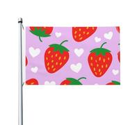Drapeau de jardin en polyester double face, motif pensées violettes et blanches, 152 cm x 91 cm, avec œillets