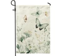 Drapeau de jardin en toile de jute double face en toile de jute pour décoration de pelouse sur le thème de la nature 30,5 x 45,7 cm