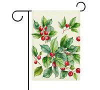 Drapeau de jardin en toile de jute double face Motif branches de la forêt d'hiver 30,5 x 45,7 cm