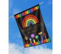 Drapeau De Jardin Ésistantes À La Décoloration Drapeaux De Pirate Durable Jardin Signe Décoration Pour Porche Maison Extérieure Arc-En-Ciel Coloré Lgbt Humanité Soyez À La Fois Gay Et Lesbienne S