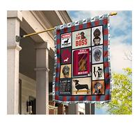 Drapeau De Jardin Ésistantes À La Décoloration Drapeaux De Vacances Drôle Drapeaux De Pirate Décoration Pour Pelouse Balcon Patio Adorable Teckel ! J'Adore Mon Teckel, Le Chef ! S