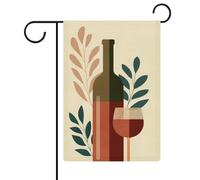 Drapeau de jardin esthétique du milieu du siècle en toile de jute double face pour la maison, la cour, 30,5 x 45,7 cm