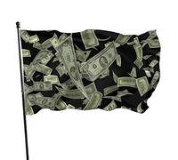 Drapeau de jardin États-Unis cent dollars symbole dollar drapeau polyester avec 2 œillets en laiton bannière couleurs vives et résistant à la décoloration drapeau de jardin intérieur cour décor drapea