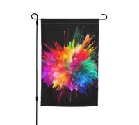 Drapeau de jardin explosion de couleur 30,5 x 45,7 cm, printemps, été, automne, hiver, drapeaux saisonniers, bannière de vacances, bannière d'extérieur et d'intérieur pour décoration de maison