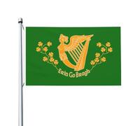 Drapeau de jardin extérieur 3x5 pieds du bataillon Saint Patrick avec œillets