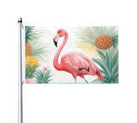 Drapeau de jardin extérieur imprimé flamant rose et ananas 0,9 x 1,5 m