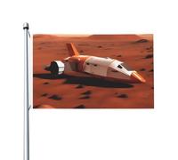 Drapeau de jardin extérieur imprimé Mars Planet 0,9 x 1,5 m