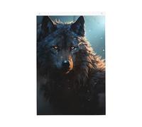 Drapeau de jardin fantaisie loup de bienvenue 61 x 91 cm - Ne se décolore pas - Double face - Bannière d'extérieur pour cour, porche, pelouse