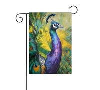 Drapeau de jardin fantaisie paon coloré 30 x 45 cm vertical double face ferme vacances décorations extérieures drapeau cour drapeau