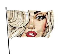 Drapeau de jardin Fashion Girl Yard House Outdoor Decoration Flags Banners for Patio Lawn 3x5 Ft