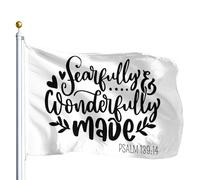 Drapeau De Jardin Fearfully And Wonderfully Made Pride Flag Couleur Vive Drapeaus Décoratif Amusante Drapeau De Bienvenue Pour Patio Pelouse Pavillon 152X90CM