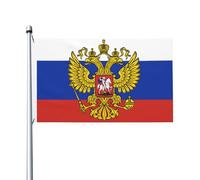 Drapeau De Jardin Fédération De Russie Imperméable Bannière De Cour Double Face Drapeau De La Fierté Pour Intérieur Maison Porche 3X5 Ft