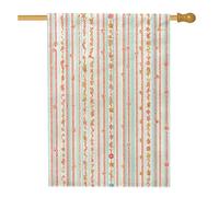 Drapeau de jardin festif en forme de canne à sucre d'orge, bannière de décoration saisonnière pour la maison, drapeau double face en toile de jute pour décoration de pelouse extérieure, 71 x 101,6 cm