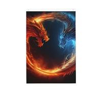Drapeau de jardin « Fire and Ice Dragons Welcome » - 61 x 91 cm - Ne se décolore pas - Double face - Bannière d'extérieur pour cour, porche, pelouse