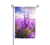 Drapeau de jardin fleur de lavande 30,5 x 45,7 cm double face printemps été décoratif bannière drapeau de cour petit drapeau saisonnier vacances décoration extérieure