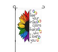 Drapeau de jardin fleuri pour la sensibilisation à l'autisme, double face, petits drapeaux pour cour, convient pour l'extérieur ou le jardin, décoration de patio, cour, 45,7 x 30,5 cm