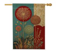 Drapeau de jardin floral artistique, bannière décorative double face en toile de jute pour le printemps et l'été, 71,1 x 101,6 cm