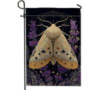 Drapeau de jardin floral de minuit, bannière de décoration d'intérieur, drapeau double face en toile de jute pour décoration de pelouse, fête d'été, décoration de jardin 30,5 x 45,7 cm