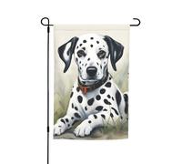 Drapeau de jardin floral imprimé dalmatien 30,5 x 45,7 cm pour toutes les saisons, décoration de cour épaisse pour pelouse