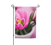 Drapeau de jardin floral imprimé « Spring Is In The Air » - 30,5 x 45,7 cm - Pour toutes les saisons - Décoration de cour - Épais pour pelouse